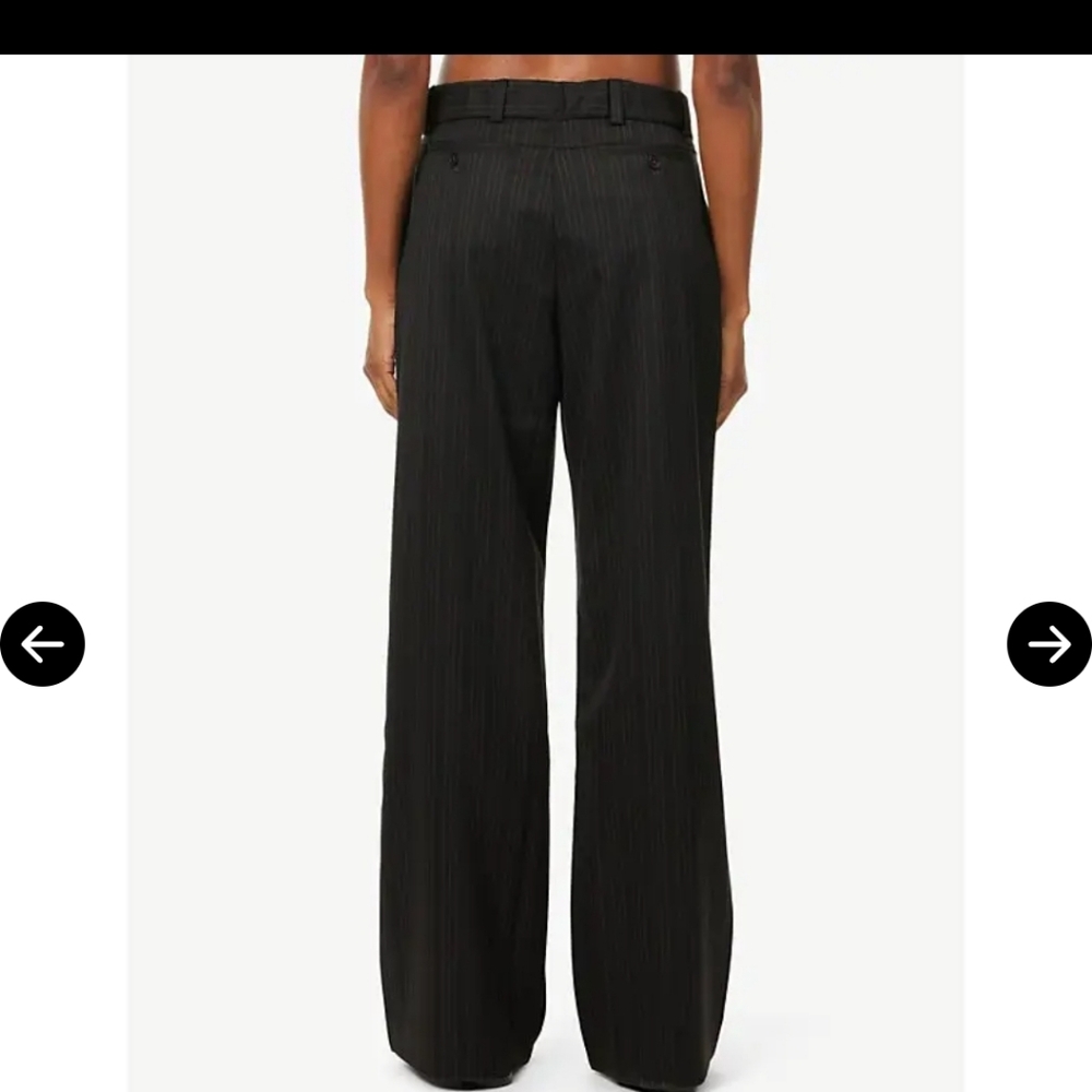 Nwt Peachy Den Lennox Trousers Pinstripe Led Medium - Picture 3 of 11